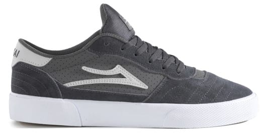 Lakai Cambridge Skate Shoes (Closeout) - charcoal/white suede - view large