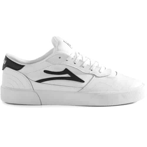 Lakai Cambridge Skate Shoes (Closeout) - white leather | Tactics
