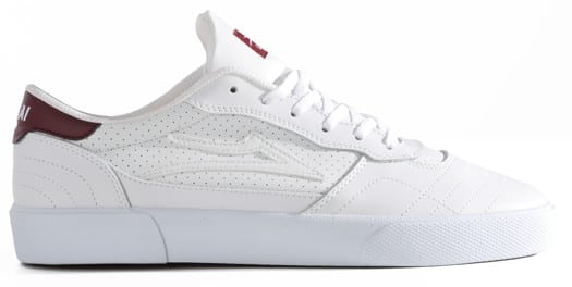 Lakai Cambridge Skate Shoes (Closeout) - white/burgundy leather - view large