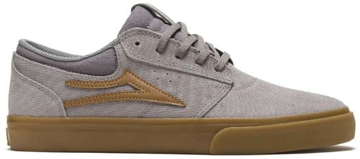Lakai Griffin Skate Shoes - grey/gum cord suede - view large
