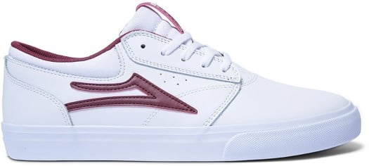 Lakai Griffin Skate Shoes - white/burgundy leather - view large