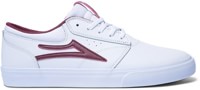 Lakai Griffin Skate Shoes - white/burgundy leather