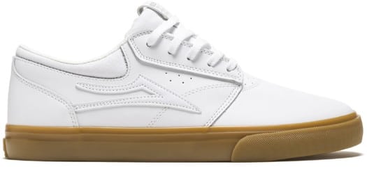 Lakai Griffin Skate Shoes - white/gum leather - view large