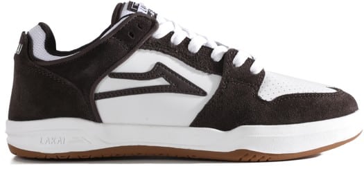 Lakai Telford Low Skate Shoes (Closeout) - chocolate/white suede - view large