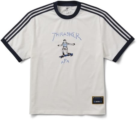 Adidas Thrasher x AFA Gonz Ringer T-Shirt - core white - view large