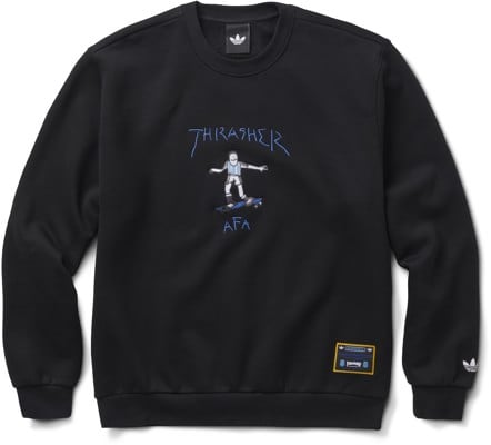 Adidas Thrasher x AFA Gonz Crew Sweatshirt - black - view large