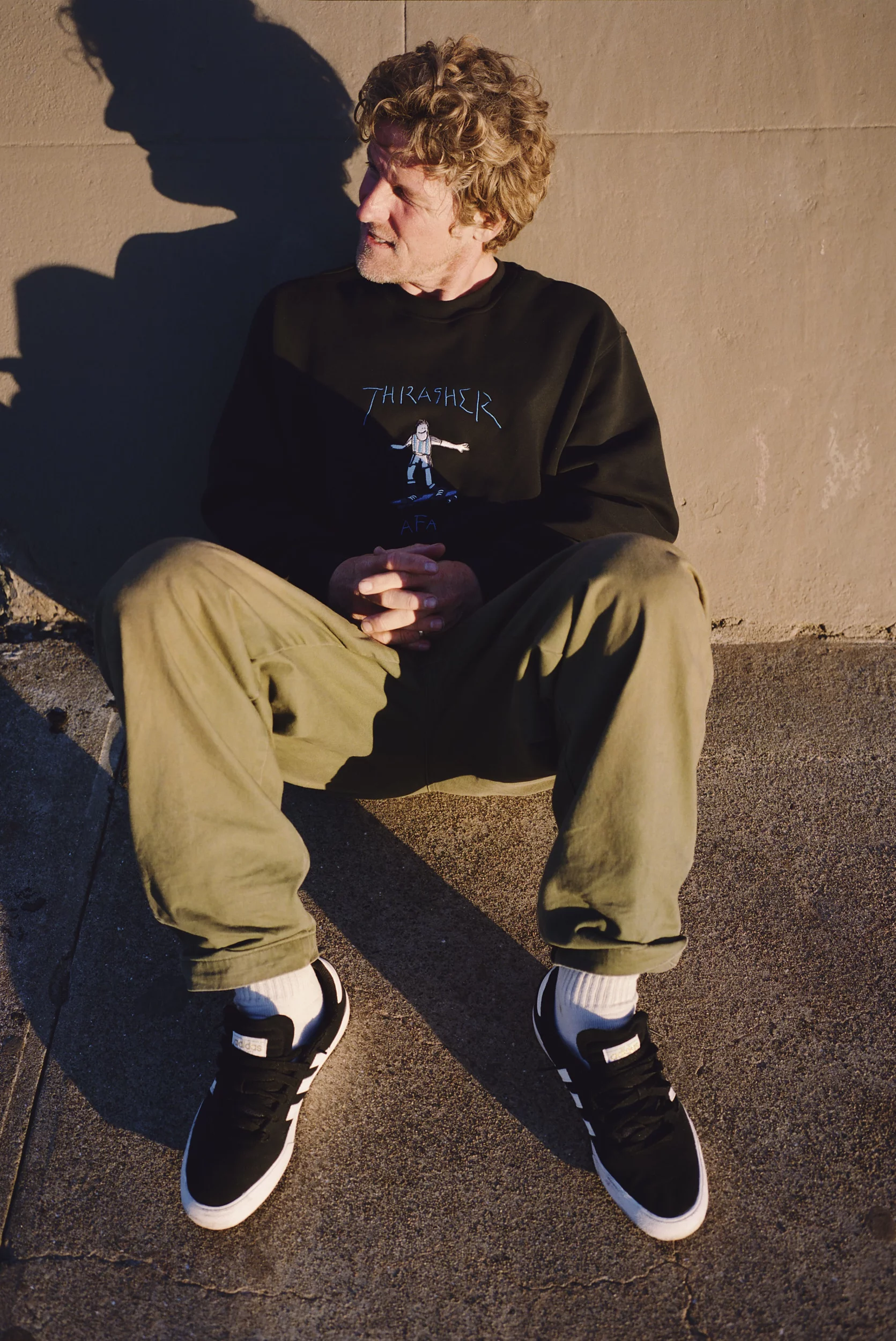 Adidas Thrasher x AFA Gonz Crew Sweatshirt - black | Tactics