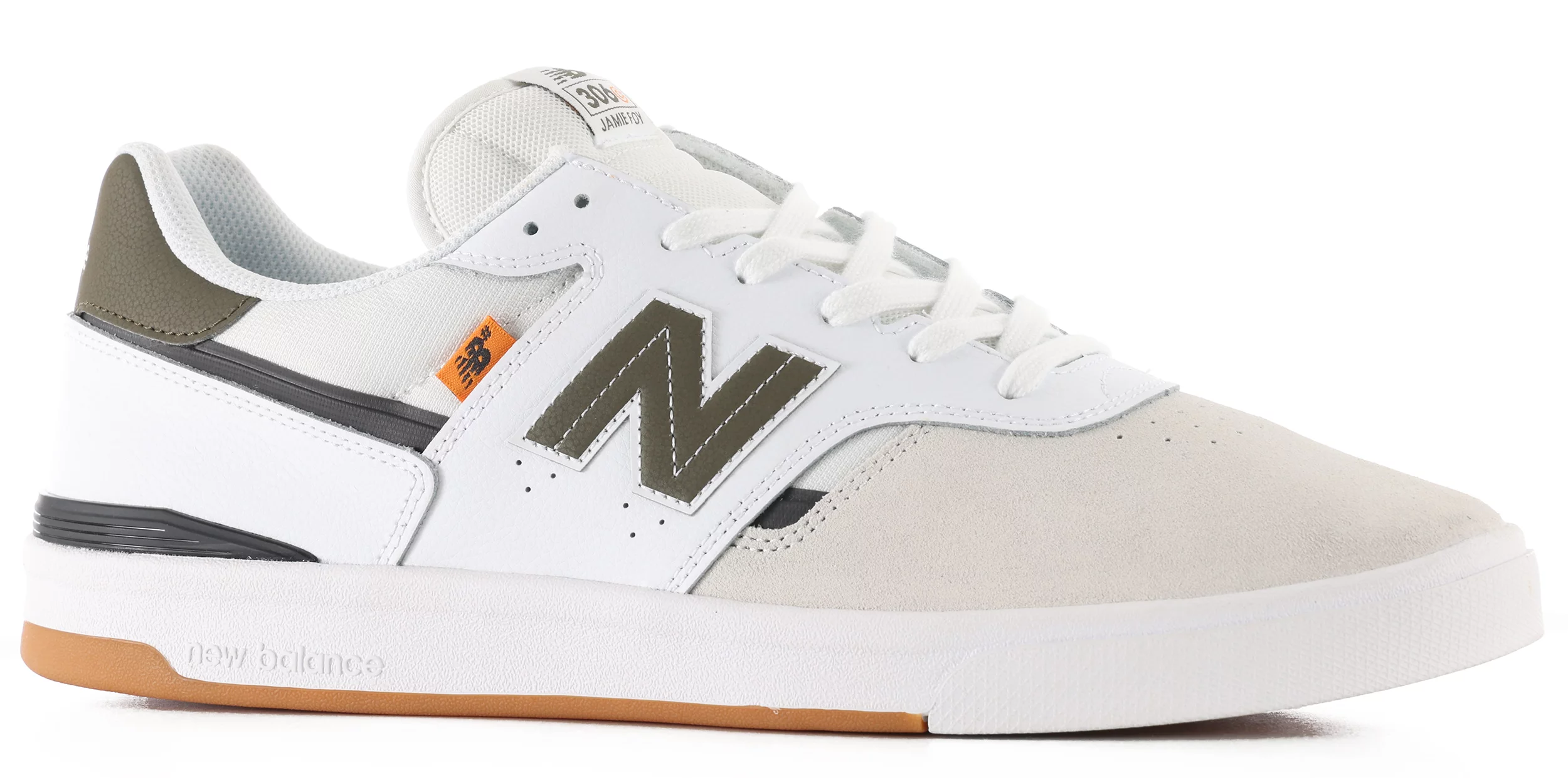 ジユモー New Balance Numeric 306 Cup Jamie Foy Skate Shoes - white/olive