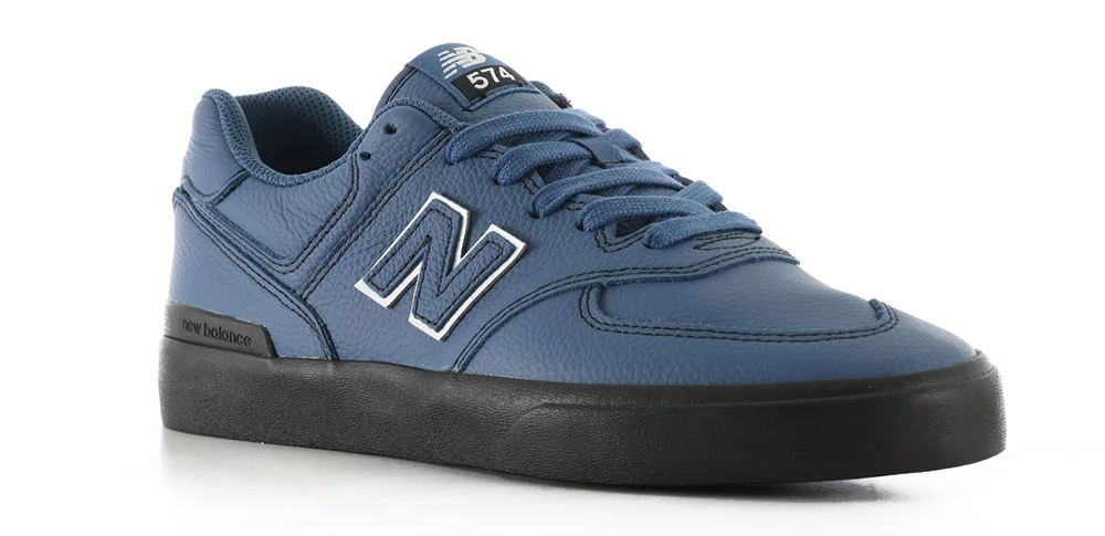 New Balance Numeric 574V (WIDE) Skate Shoes - shoreline blue/black