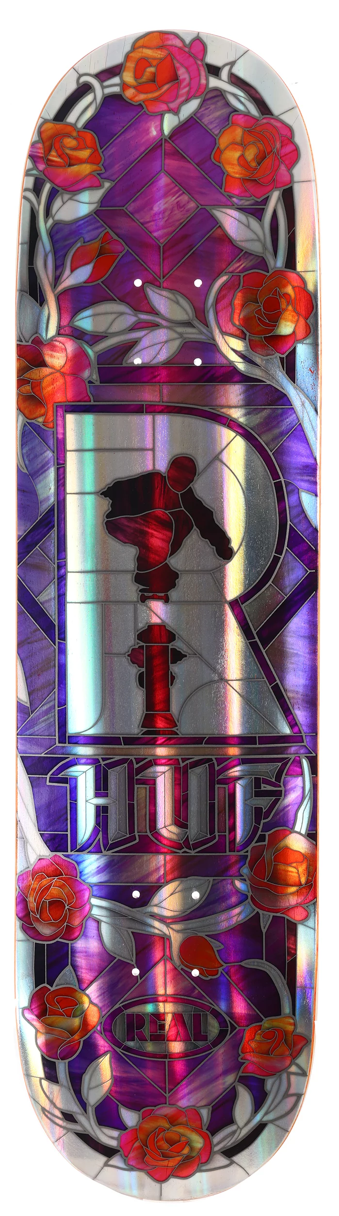 Real Huf Cathedral 8.25 Skateboard Deck - holographic cathedral