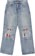 Lakai Distressed Double Knee Denims Jeans - blue