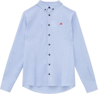 Lakai Longsleeve Button Down L/S Shirt - white/blue stripe - view large