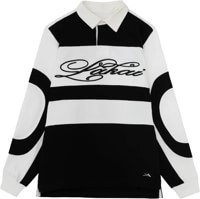 Lakai Vintage-Inspired Rugby Jersey T-Shirt - black/white