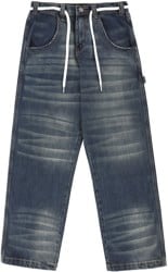 Lakai Vintage Washed Wide Leg Denims - Blue Jeans - blue