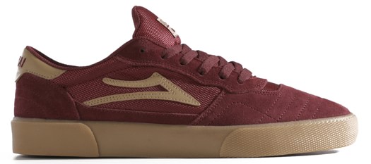 Lakai Cambridge Skate Shoes - burgundy suede - view large