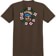 Krooked Krooked MG T-Shirt - dark chocolate/cream - reverse