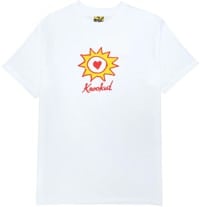 Krooked Sun Heart T-Shirt - white/red-yellow