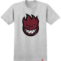 Spitfire Bighead Fill T-Shirt - heather grey/dark red-black-white
