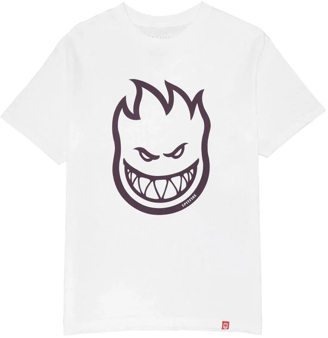 Spitfire Bighead T-Shirt - white/dark red print | Tactics