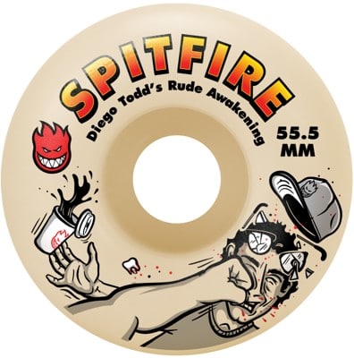Spitfire Diego Todd Formula Four Rude Awakening Skateboard Wheels - natural (99d) - view large