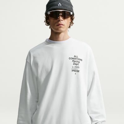 Nike ACG Tuff Fleece Dri-Fit Crew Sweatshirt - summit white/black - view large