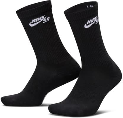 Nike SB ED ELVD Crew 3-Pack Sock - black/white - view large