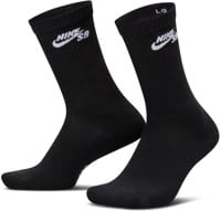 Nike SB ED ELVD Crew 3-Pack Sock - black/white