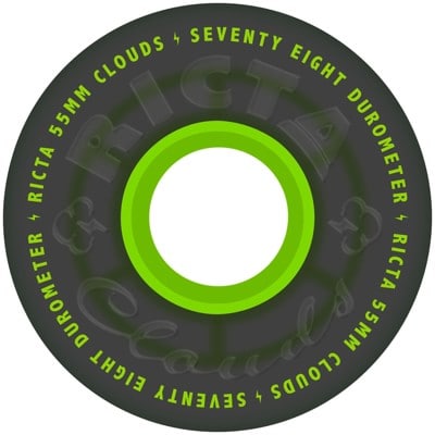 Ricta Cloud Cruiser Skateboard Wheels - transparent black green (78a) - view large