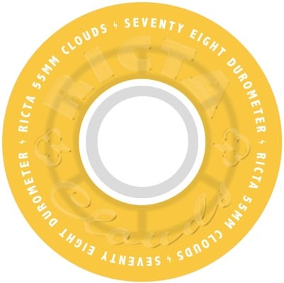 Ricta Cloud Cruiser Skateboard Wheels - transparent citrus white (78a) - view large