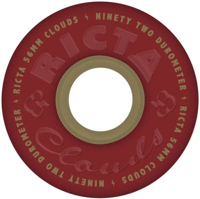 Ricta Clouds 92a Skateboard Wheels - maroon gold (92a) - view large