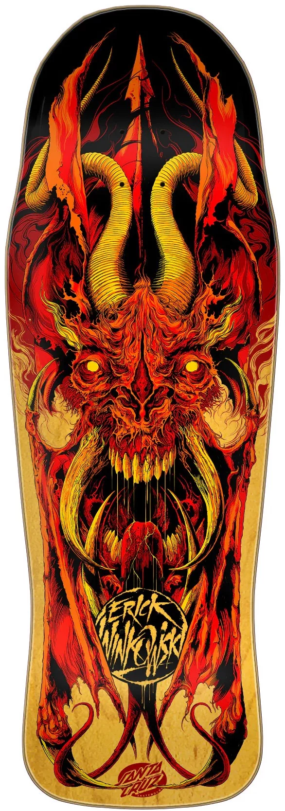 Santa Cruz Winkowski Primeval 10.34 Shaped Skateboard Deck - red