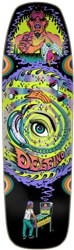 Santa Cruz Delfino Pinball 9.14 Wheel Wells Skateboard Deck - black/blue