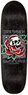 Santa Cruz Dressen Skull Rose Pro 9.25 Skateboard Deck - view large