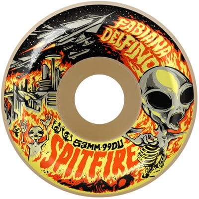 Spitfire Fabiana Invasion Formula Four Conical Full Skateboard Wheels - natural (99d) - view large