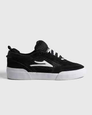 Lakai Aran Skate Shoes - black suede white - view large