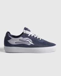 Lakai Essex Skate Shoes - light navy suede white