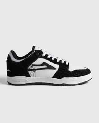 Lakai Telford Low Skate Shoes - (aura) black/white - view large