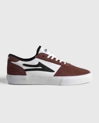 Lakai Manchester Skate Shoes - dark rose white black - view large